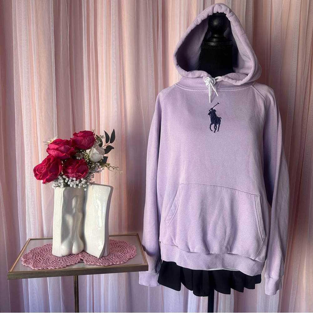 Polo by Ralph Lauren Lilac Hoodie Sweater size XL